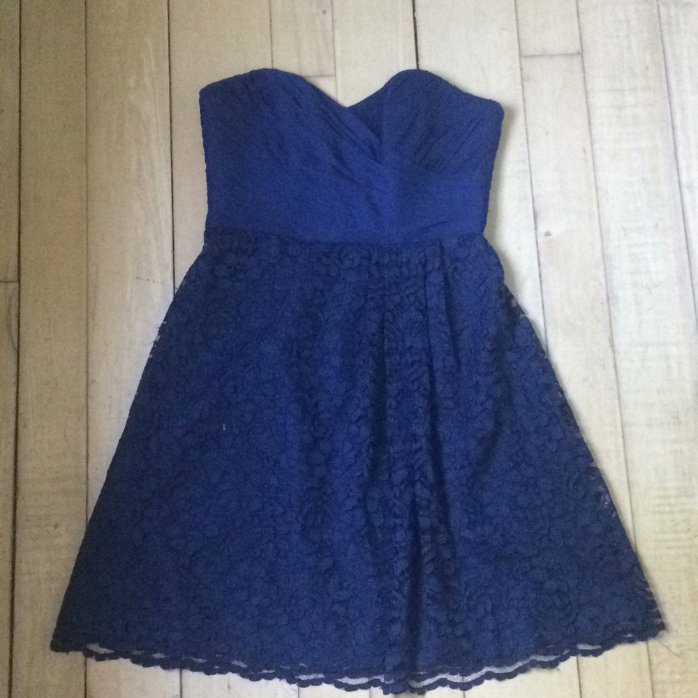 Dark blue bridesmaid dress